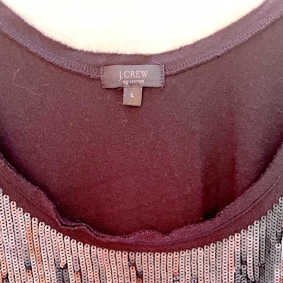 J Crew black sequined tank top L - Picture 6 of 7